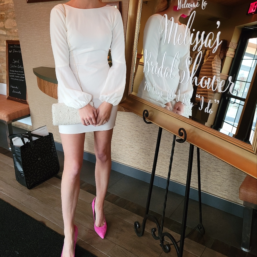 Dress the Population balloon sleeve dress